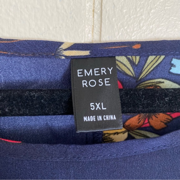 SHEIN Emery Rose Plus Floral Print Mesh Insert Short Sleeve Top - Picture 10 of 10